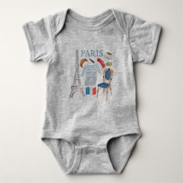 Franse Waterverf Doodles Onsie Romper