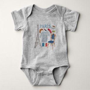 Franse Waterverf Doodles Onsie Romper
