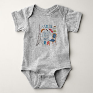 Franse Waterverf Doodles Onsie Romper