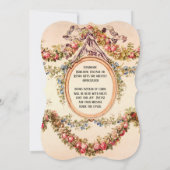  Franse Waterverf Rozen in Bloemenwijnstokken Kaart (Achterkant)