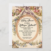  Franse Waterverf Rozen in Bloemenwijnstokken Kaart (Voorkant)