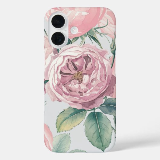 Franse waterverfrozen patroon iPhone hoesje (Achterkant)