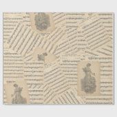  Franse Wedding March Music Mendelssohn Cadeaupapier (Vlak)