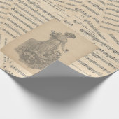  Franse Wedding March Music Mendelssohn Cadeaupapier (Hoek)