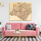 Franse wegen canvas afdruk (Insitu (Woonkamer))