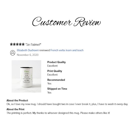 Franse werkwoorden leren en onderwijzen mok