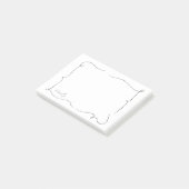 Franse Whimsical Script Aangepaste Naam Post-it® Notes (Schuin)