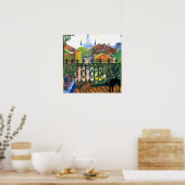 Franse Wijk Balkon Dachshund 7 Kat Poster (Keuken)