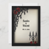 Franse wijk gotische rode roos op Antiek Kaart (Achterkant)