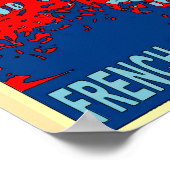 Franse wijk in blauw poster (Hoek)