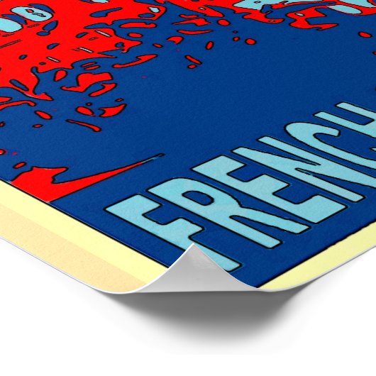 Franse wijk in blauw poster (Hoek)