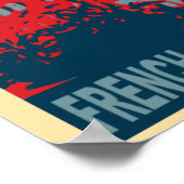 Franse wijk in blauw poster (Hoek)