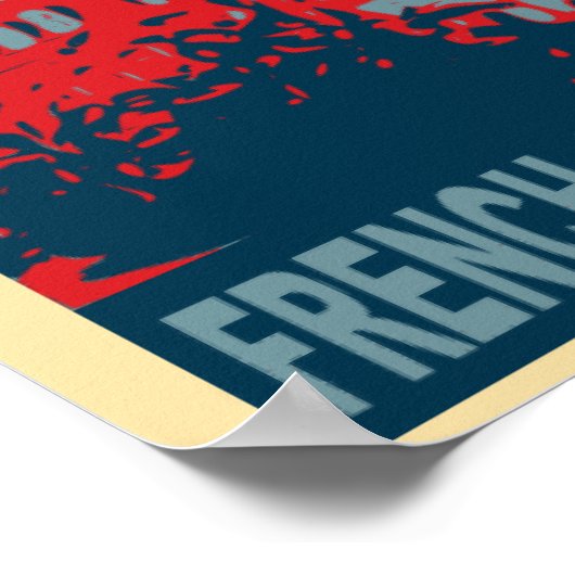 Franse wijk in blauw poster (Hoek)