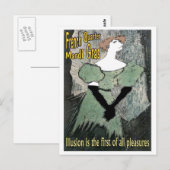 Franse wijk Mardi Gras Briefkaart (Voorkant / Achterkant)