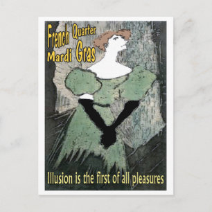 Franse wijk Mardi Gras Briefkaart