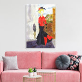 Franse wijk: MatisseFashion Waterverf Canvas Afdruk (Insitu (Woonkamer))