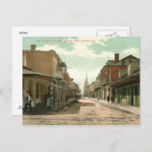 Franse wijk, New Orleans 1910 Vintage Briefkaart (Voorkant / Achterkant)