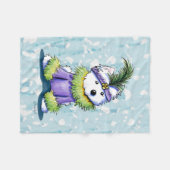 Franse wijk Westie KiniArt Fleece Deken (Voorkant (Horizontaal))