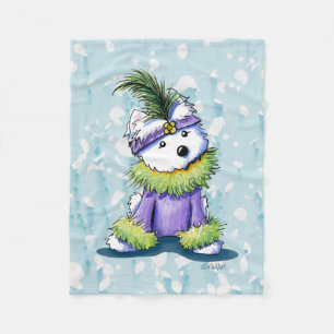 Franse wijk Westie KiniArt Fleece Deken