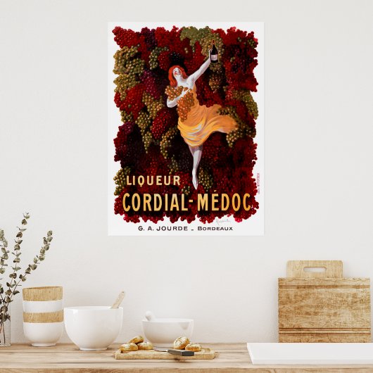 FRANSE WIJN 1908 POSTER (Keuken)