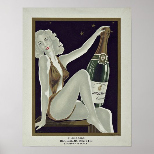 Franse wijn- en alcoholreclame Poster (Voorkant)
