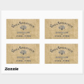 Franse wijn op Burlap Rechthoekige Sticker (Vel)
