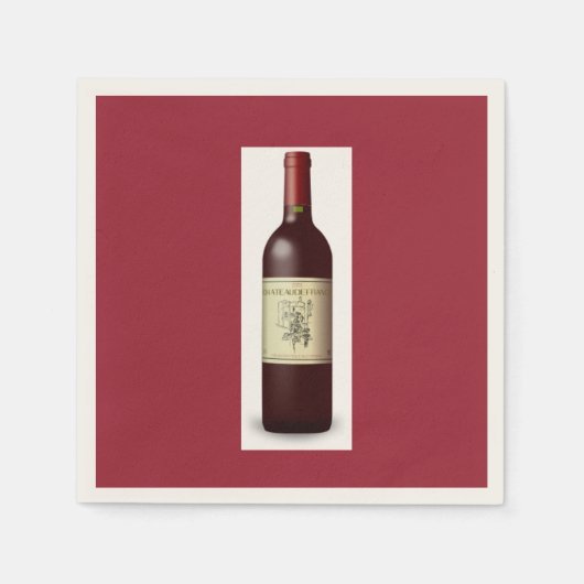 Franse wijn Thema / Thema Party Papier servetten (Voorkant)