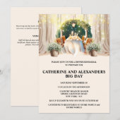 Franse wijngaard dineren Toscaanse verlichting bui Kaart (Voorkant / Achterkant)