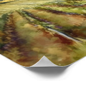 Franse wijngaard Landscape Art Print Poster (Hoek)