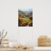 Franse wijngaard Landscape Art Print Poster (Keuken)