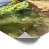 Franse wijngaard Landscape Art Print Poster (Hoek)