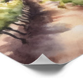 Franse wijngaard Landscape Art Print Poster (Hoek)