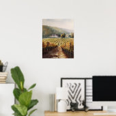 Franse wijngaard Landscape Art Print Poster (Thuiskantoor)