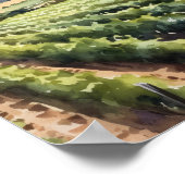 Franse wijngaard Landscape Art Print Poster (Hoek)