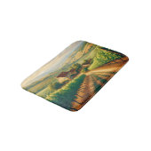 Franse wijngaard olieverfschilderij Decoupage Badmat (Gekanteld)