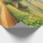 Franse wijngaard olieverfschilderij Decoupage Cadeaupapier (Hoek)