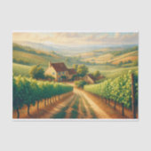 Franse wijngaard olieverfschilderij Decoupage Tissuepapier (Voorkant)