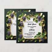 Franse wijnmakerij wijngaard druiven tuin vrijgeze feestdagenkaart (Voorkant / Achterkant)