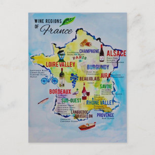 Franse wijnregio kaart