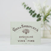  Franse wijntypografie Briefkaart (Staand voorkant)