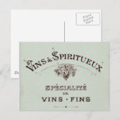  Franse wijntypografie Briefkaart (Voorkant / Achterkant)