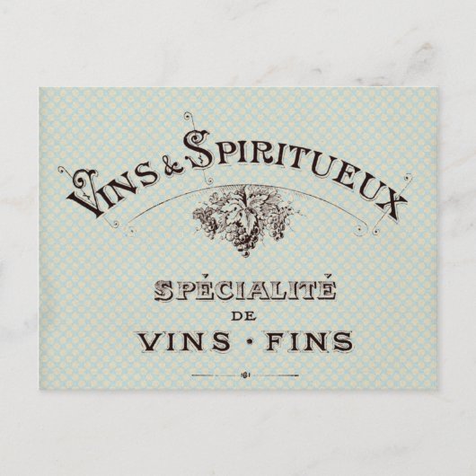 Franse wijntypografie Briefkaart (Voorkant)