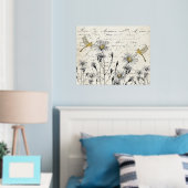 Franse Wilde-bloemdragonfly-weide voor script Folie Afdrukken (Insitu (Slaapkamer))