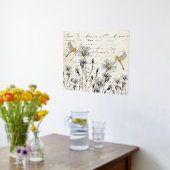 Franse Wilde-bloemdragonfly-weide voor script Folie Afdrukken (Laag (Keuken))