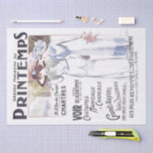 Franse winkelreclame Lente Dame Typography Decoupa Tissuepapier (Craft)