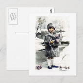 -Franse winter Briefkaart (Voorkant / Achterkant)