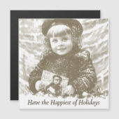  Franse Winter Meisje Foto Kerstboodschap (Voorkant / Achterkant)