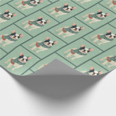 Franse Winter Patroon Cadeaupapier (Hoek)