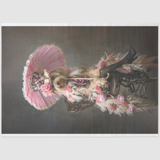  Franse Yorkie Decoupage Tissuepapier (Voorkant)