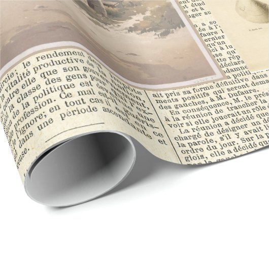 Franse zeebodem Cadeaupapier (Rol Hoek)